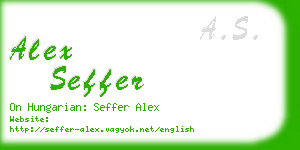 alex seffer business card